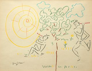 Jean Cocteau - Satyrs Playing Flutes in the Sunshine