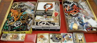 Two Box Lots of Jewelry and Costume Jewelry, to include silver.