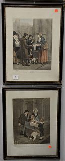 After Francis Wheatley (English 1747 - 1801), complete set of thirteen "Cries of London", engravings on paper having hand coloring, engraved by Luigi 