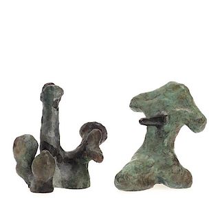 Carwood, (2) bronze sculptures