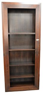 Contemporary Bookcase, having five shelves, height 85 inches, width 35 inches, depth 13 inches.