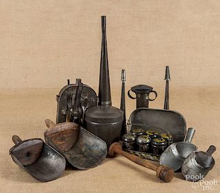 Group of tin kitchen wares, 19th c.