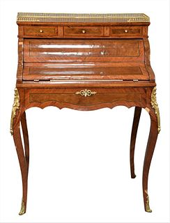Louis XV Style Ladies Desk, having lid that opens with drawer, height 49 inches, width 29 inches.