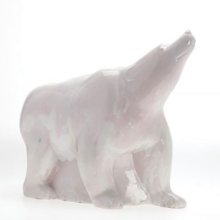 Primavera glazed pottery figure of a polar bear