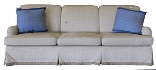 Edward Farrell Custom Sofa, height 35 inches, length 95 inches, Provenance: David and Cynthia Kim, 22 Stoney Wylde Lane, Greenwich, Connecticut. View 