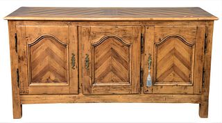 Contemporary Country Style Server, having three doors, height 36 inches, top 24" x 69".