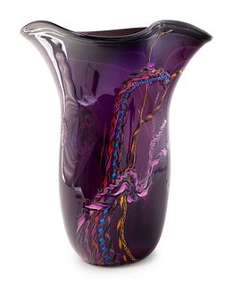 Dutch Schulze 
(American, 20th Century)
Monumental Vase, 1994Bandon Glass Art Glass