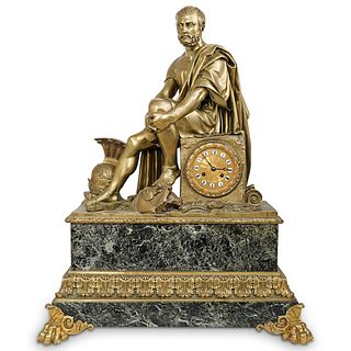 French "F. Villemsens, Paris" Bronze Mantle Clock