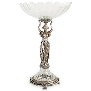 Baccarat Crystal & Silver Plated Bronze Centerpiece