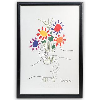 Pablo Picasso Bouquet of Peace Lithograph