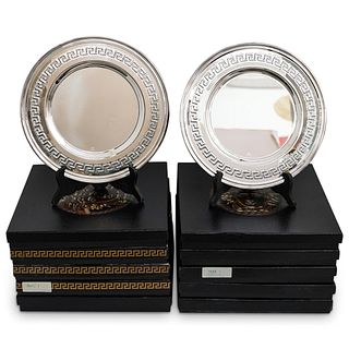 (10Pc) Versace Rosenthal Silver Plate Charger Set