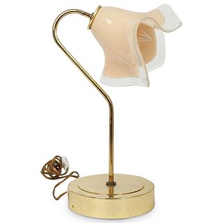 Vintage Vetri Murano Glass Desk Lamp
