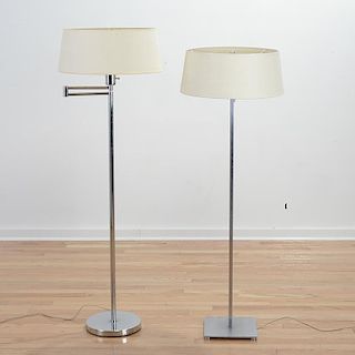 (2) Hansen, NY steel floor lamps