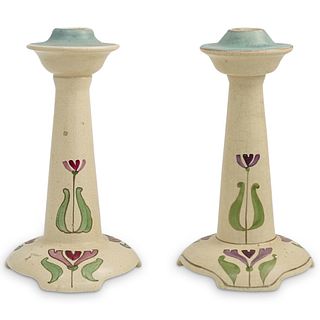 Roseville Pottery Persian Candle Holders