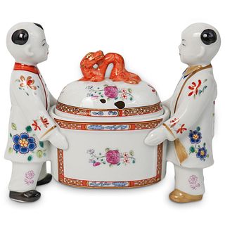 Japanese Porcelain Potpourri Figurine Bowl