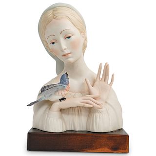 Cybis Porcelain "Madonna with Bird" Bust Figure