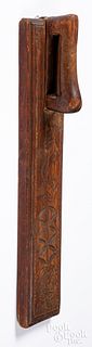 Scandinavian carved mangle board, late 18th c.