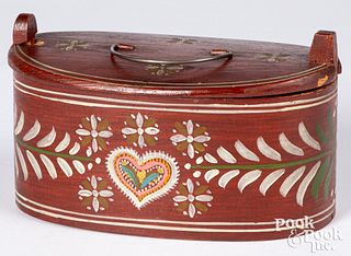 Scandinavian painted dresser box, dated 1911