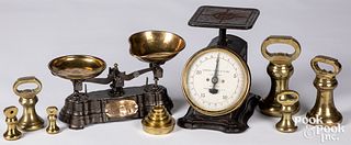 Brass and iron counter scale, 19th c.