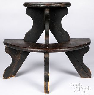 Small painted pine plant stand, ca. 1900