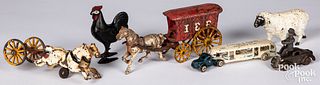 Group of cast iron toys