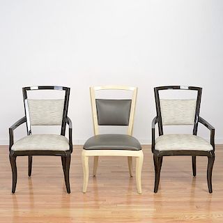 (3) J. Robert Scott upholstered armchairs