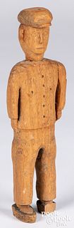 Carved figure of a gentleman, late 19th c.