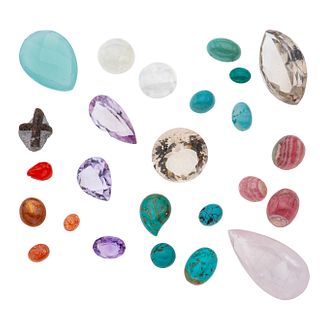 Lote de 25 gemas sin montar en distintan tallas y calidades.