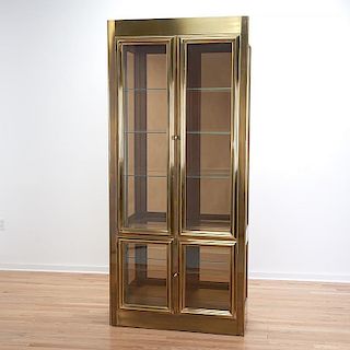 Mastercraft illuminated brass vitrine cabinet