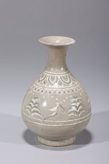 Korean Celadon Glazed Wine Vase