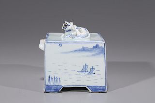 Korean Blue And White Porcelain Water Dropper