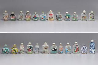 Group Of 24 Various Chinese Snuff Bottles