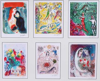 Six Offset Lithographs After Marc Chagall