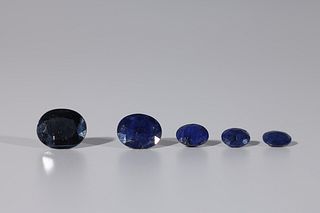 Group Of Five Loose Sapphires