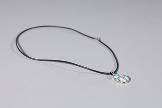 Diamond, Moonstone, and Turquoise Pendant