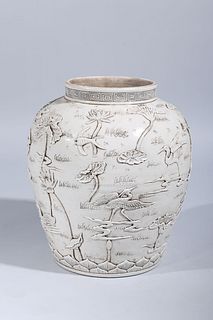 Large Chinese Ceramic Floor Vase