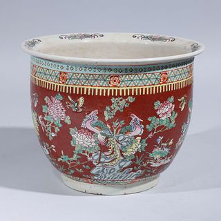 Chinese Enameled Porcelain Floor Vase