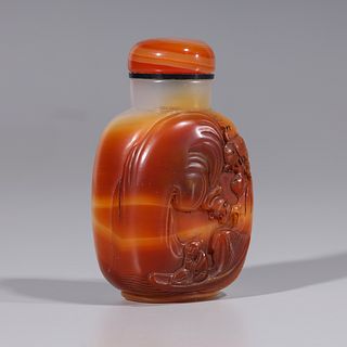 Large Chinese Agate Snuff bottle
