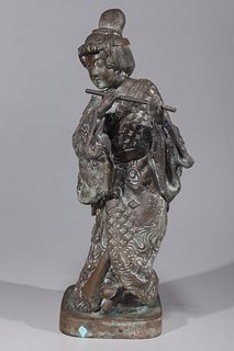 Japanese Bronze Standing Figure