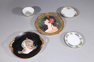 Group Of Five Various Continental Porcelains