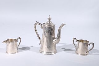 Three Piece Set Of Sterling Silver Coffee Service