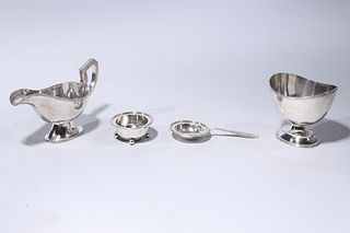 Three Piece Lot Of Chinese Sterling Silver Tea Service