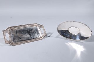 Two Small Sterling Silver Trays