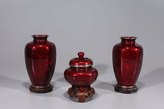 Set of Japanese Vases & Koro Censer