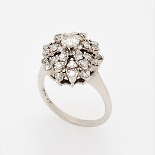 14k Diamond Cluster Ring .95ctw by ODI