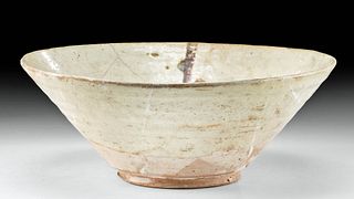 10th C. Nishapur White Glazed Pottery Bowl