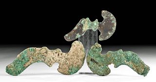 Lot of 3 Ancient Luristan Bronze Axe Heads