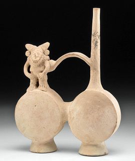 Chancay Whistling Vessel w/ Figure, ex-Museum