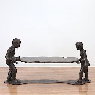 Philip & Kelvin LaVerne bronze coffee table
