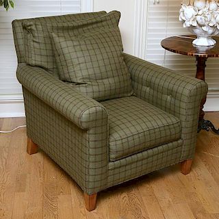 Ralph Lauren upholstered tweed type club chair